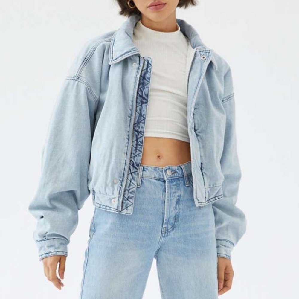 BDG Kaitlyn Denim Bomber Jacket